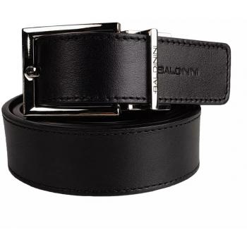 Baldinini Trend Black Leather Di Calfskin Belt - 100 cm / 40 Inches