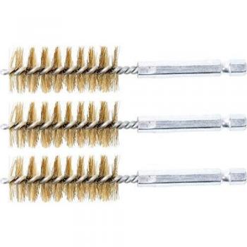 Cepillo de latón 19 mm, 6.3 mm (1/4) - Set de 3 piezas