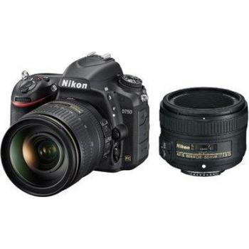 Cámara Réflex Digital Nikon D750 Kit con Objetivo AF-S 24-120mm f/4G ED VR y Objetivo AF-S 50mm f/1.8G
