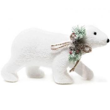 Oso Blanco decorativo de 18 cm