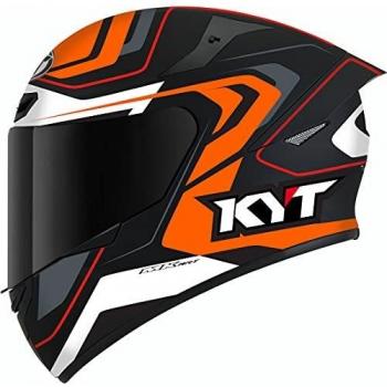 KYT TT Course Overtech - Casco Schwarz/Orange S