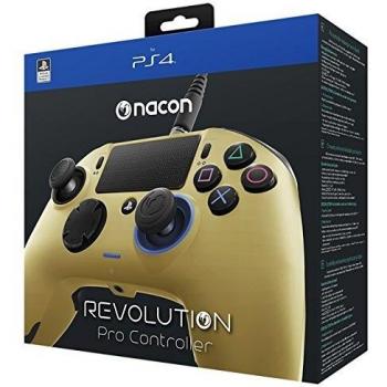 Nacon Revolution Pro Controller Mando para PlayStation 4, Analógico/Digital, USB 3.0, Color Dorado