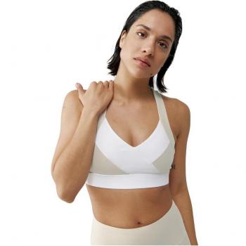Sujetador deportivo Born Living Yoga Layna Light Stone/White Mujer