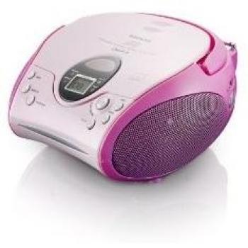 Lenco SCD-24 MP3 Radio FM estéreo con CD / mp3 LCD, Rosa