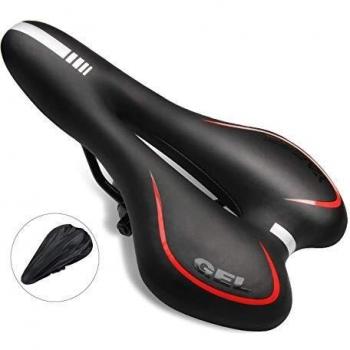 Resnnih Sillín de Bicicleta de Gel, Asiento de Gel para Bicicleta, Cojín Cómodo para MTB/Bicicleta de Carretera/Senderismo