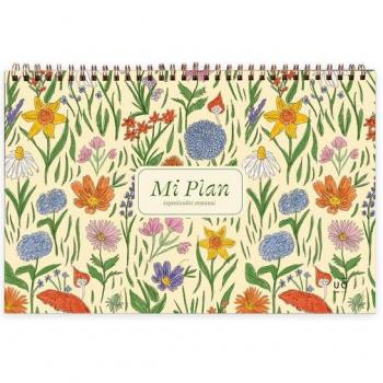 Organizador semanal UO Flores, tamaño 28x18 cm, 60 páginas, multicolor, en español