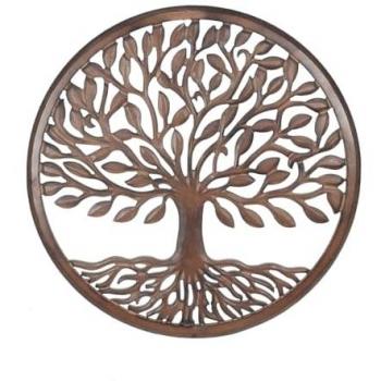 Adorno Pared Árbol 90cm DM Signes Grimalt Colección Étnico Placas de Madera 22734
