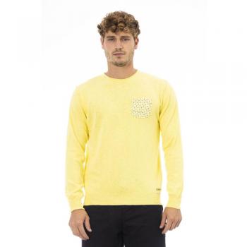 Baldinini Trend Yellow Cotton Sweater - XXL