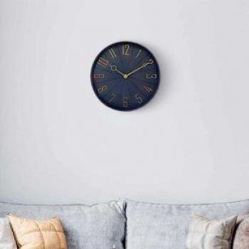 Reloj de Pared Vintage Negro/Dorado Ø27.3 cm Thinia Home
