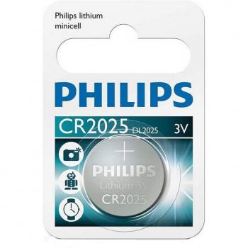 Pack de 4 Pilas de Botón Philips CR2025 Litio 3V