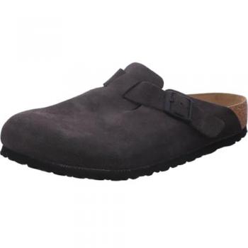 Birkenstock Boston Suede Leather Clogs - Velvet Grey