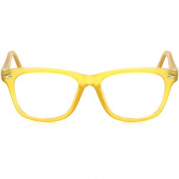 Square Full Rim Plastic Kids' Prescription Glasses - Yellow - Size 45 - Blue Light Block Available - SmartBuy Kids