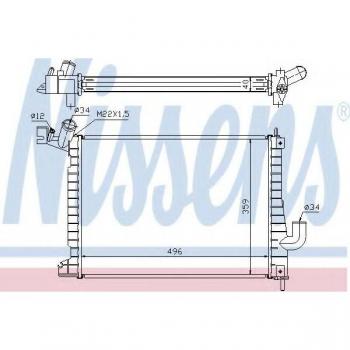 Radiador de refrigeración del motor Nissens 63019A