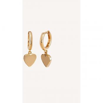 Pendientes Vidal & Vidal G3361A - Colección Esenciales, chapados en oro 18Kt con aro corazón