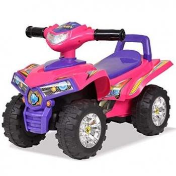 vidaXL Quad ATV Correpasillos Infantil Sonidos Luces Rosa Morado Juguete Niños