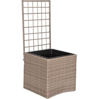 Macetero de ratán sintético de polipropileno 78 x 48 x 116 cm