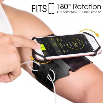 Brazalete deportivo Teléfono móvil para iPhone X/8/8 Plus/7/7 Plus/6s,Samsung Galaxy S8/S8 Plus,180°rotación liberal compatible con el tamaño de la pantalla del teléfono 4-6 pulgadas 3 colores VUP