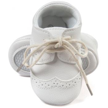 Zapatos sneakers para bebés, de cuero sintético blanco blanco Talla:3-6 meses
