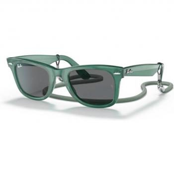 Ray-Ban RB2140 Wayfarer 6615B1 Unisex Square Green Sunglasses