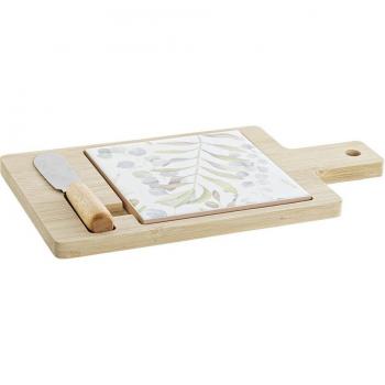 Pack de 3 tablas para aperitivos de bambú - Set rectangular de 21,5 x 11,8 x 1,5 cm