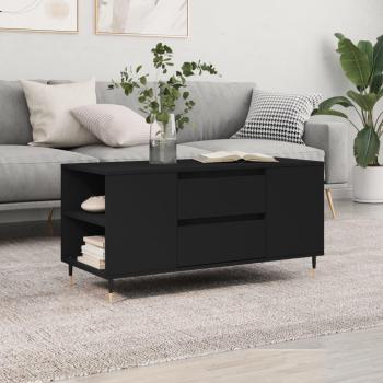 Mesa de estar negra 102x44,5x50 cm en madera multicapa vidaXL