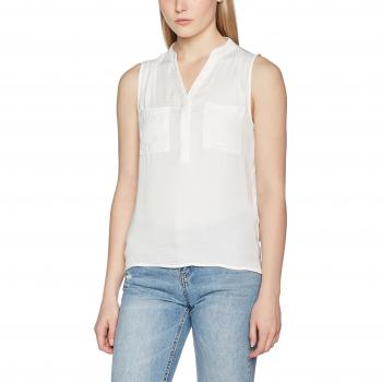 VILA CLOTHES Vimelli S/l Pocket Top-Noos, Camiseta sin Mangas para Mujer, Blanco