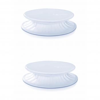 Lékué - Tapas Extensibles, 11 cm, Dos Unidades, Color Blanco