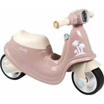 Correpasillos Smoby scooter rosa con diseño atractivo, fabricado en plástico resistente, ruedas silenciosas y estables, fácil de manejar, recomendado para niños a partir de 1 año