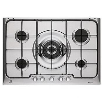 Piano de Cocción a Gas Electrolux PX750UV 75 cm con 5 Zonas y Wok en Acero Inoxidable