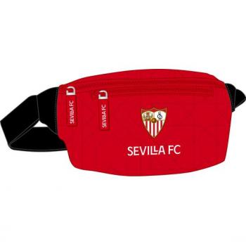 Riñonera Sevilla Fútbol Club Negro Rojo Deportivo 23 x 12 x 9 cm