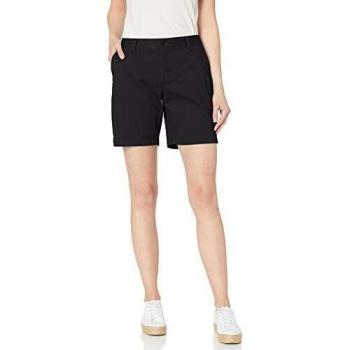 Amazon Essentials - Pantalón corto estilo chino, entrepierna 17,78 cm, para mujer, Negro, US 10