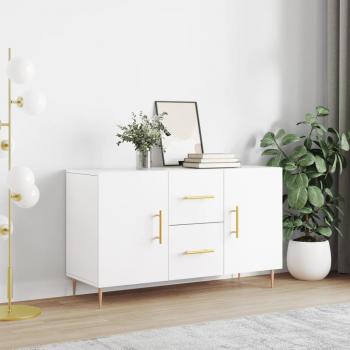 Aparador de madera de ingeniería 100x36x60 cm, mueble de almacenaje de salón, buffet para salón, armario auxiliar, armario de almacenamiento en color blanco