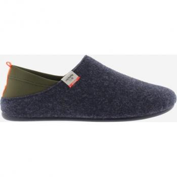 Zapatillas de casa cerradas unisex de fieltro reciclado con trasera de neopreno y tirador en contraste