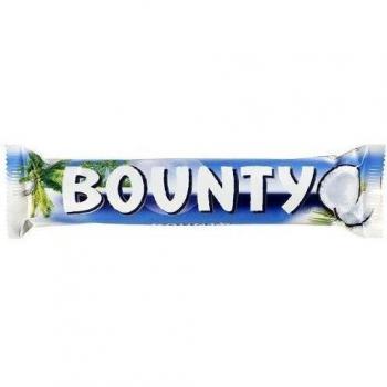 Bounty Leche Doble, Chocolatina de Coco y Chocolate - Paquete de 24 unidades x 57g