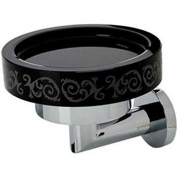 Pomdor - Jabonera Pure Cromo - Negro Deco Heritage