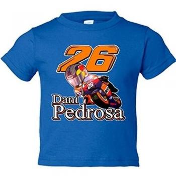 Camiseta niño Dani Pedrosa 26 - Azul Royal, 5-6 años