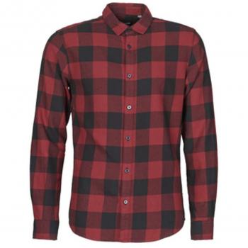 Only & Sons Gudmund Slim Fit Long Sleeved Shirt in Bordeaux