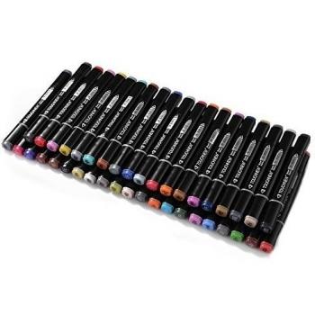 XCSOURCE® TOUCHNEW 40pcs del color del rotulador Conjunto alcohol Twin Tip Amplio de punta fina para el arte del bosquejo gráfico Negro Cuerpo TH413