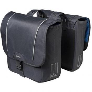 Basil - Alforja Doble (32 L), diseño Deportivo, Color Gris