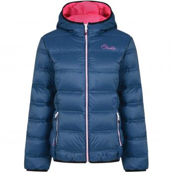 Dare2B Lowdown - Chaqueta aislante repelente al agua para mujer, color azul y rosa luminoso, talla 14