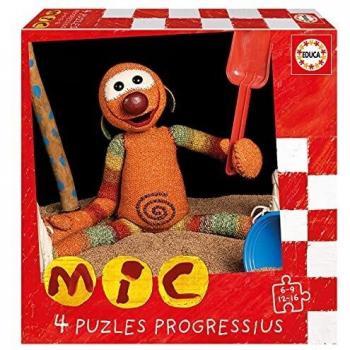 Educa 19104 Mic. Set de 4 Puzzles Infantiles Progresivos de 6, 9, 12 y 16 Piezas. +3 años