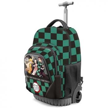 Trolley Akushon Demon Slayer Kimetsu No Yaiba 47cm, Mochila trolley GTS fan Akushon Demon Slayer Karactermania verde, Demon Slayer Akushon-Mochila Trolley GTS Fan, Multicolor