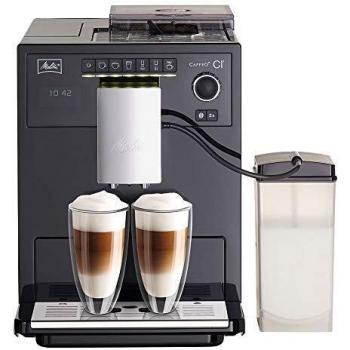 Melitta Caffeo Ci E970-103, Cafetera Molinillo, Café Molido y en Grano, Personalizable, Depósito de Leche, Limpieza Automática, 15 Bares, Negro, 1400 W, 1.8 litros, Plástico