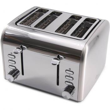 Tostadora Little Balance 8698, Premium Inox, 4 rebanadas, 1600 W, con funciones de descongelar y recalentar