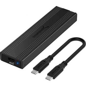Sabrent USB 3.2 Type-C Tool-Free Enclosure for M.2 PCIe NVMe and SATA SSDs