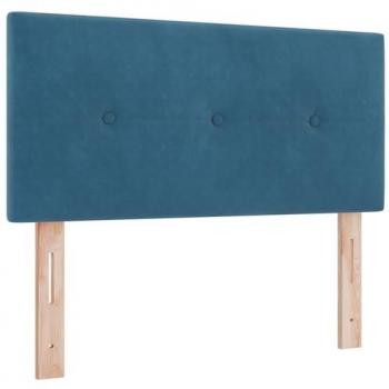Cabecera LED Tapizada en Terciopelo Azul Oscuro 100 cm con Botones - vidaXL