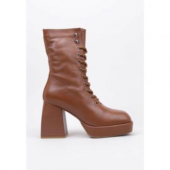 Bota Tacón Media Caña mujer Camel Top 3 22927