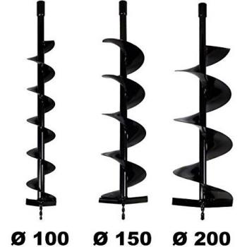Juego de brocas para taladro de tierra Ø 100 + 150 + 200 mm - GT Garden