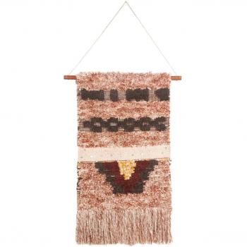 Belssia Decoración de Pared, Madera, Granate, 77x2.5x120 cm