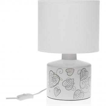 Lámpara de mesa Versa Cozy Corazones Cerámica 22,5 x 35 x 22,5 cm